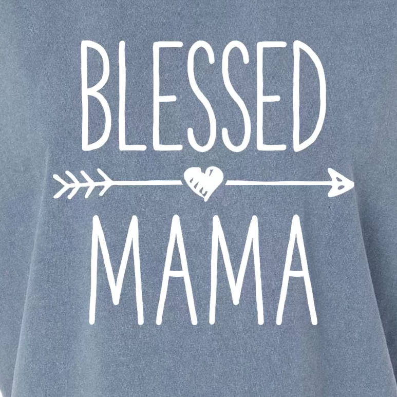 Blessed Mama Mother Moms Mommy Grandma Garment-Dyed Women's Muscle Tee