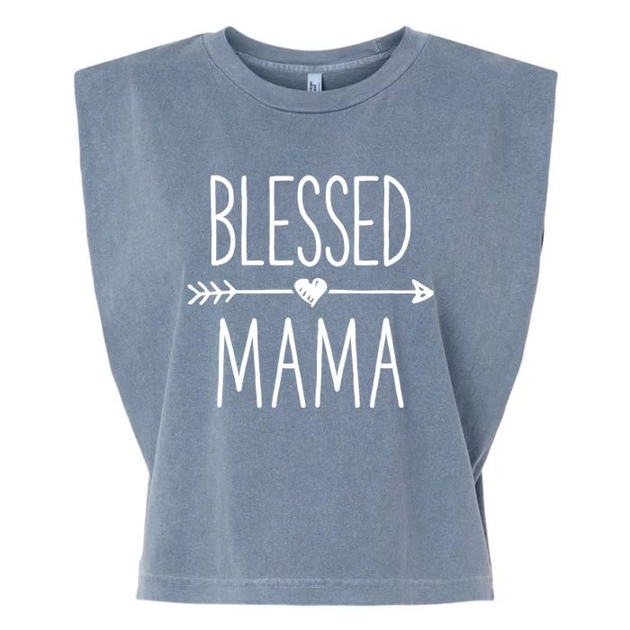 Blessed Mama Mother Moms Mommy Grandma Garment-Dyed Women's Muscle Tee