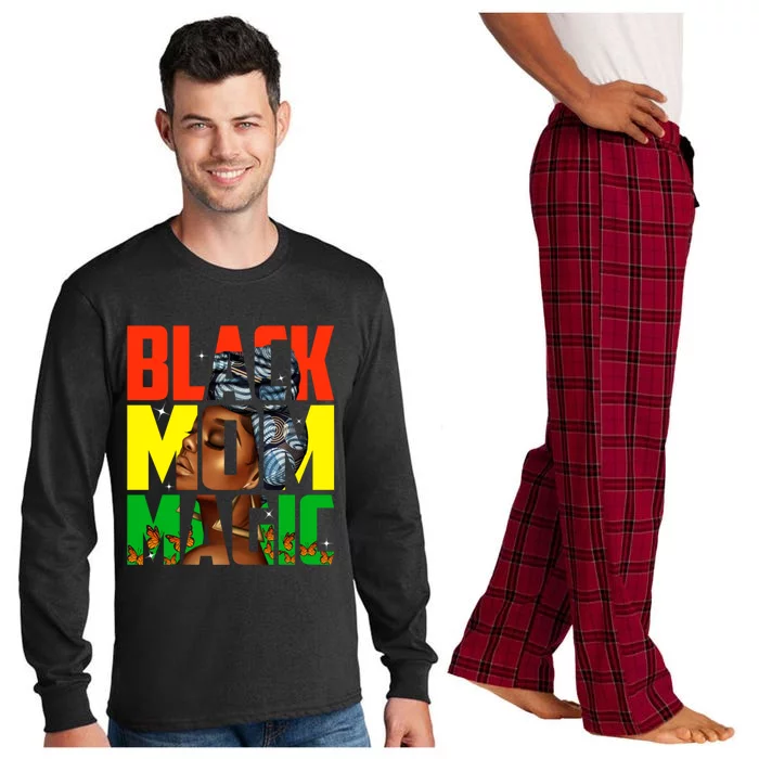 Black Mom Magic Melanin African Blm History Month Gift Long Sleeve Pajama Set