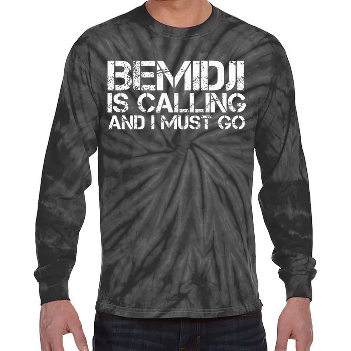 Bemidji Mn Minnesota Funny City Trip Home Roots Usa Gift Tie-Dye Long Sleeve Shirt