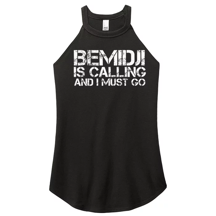 Bemidji Mn Minnesota Funny City Trip Home Roots Usa Gift Women’s Perfect Tri Rocker Tank