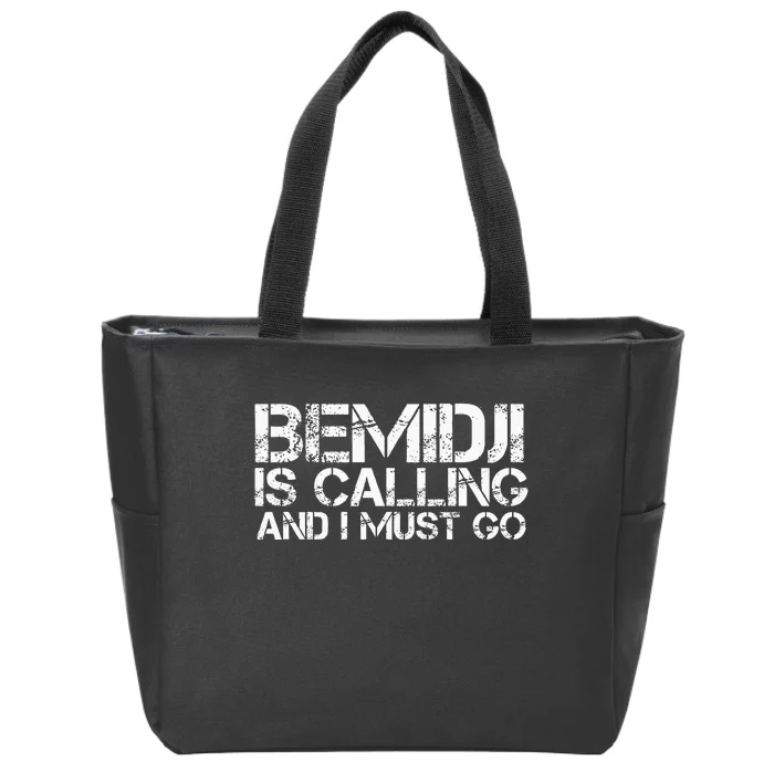 Bemidji Mn Minnesota Funny City Trip Home Roots Usa Gift Zip Tote Bag