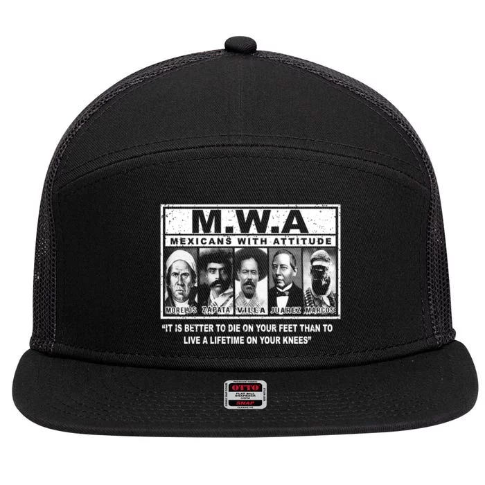 Banc M.W.A. Mexicans With Attitude 7 Panel Mesh Trucker Snapback Hat