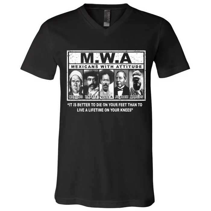 Banc M.W.A. Mexicans With Attitude V-Neck T-Shirt