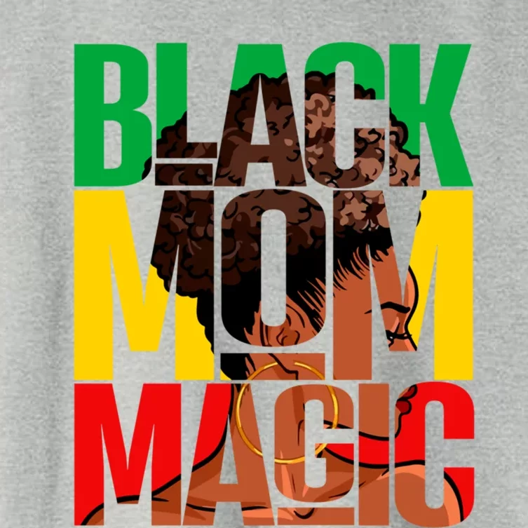 Black Mom Magic Melanin Black History Month African Gift Women's Crop Top Tee