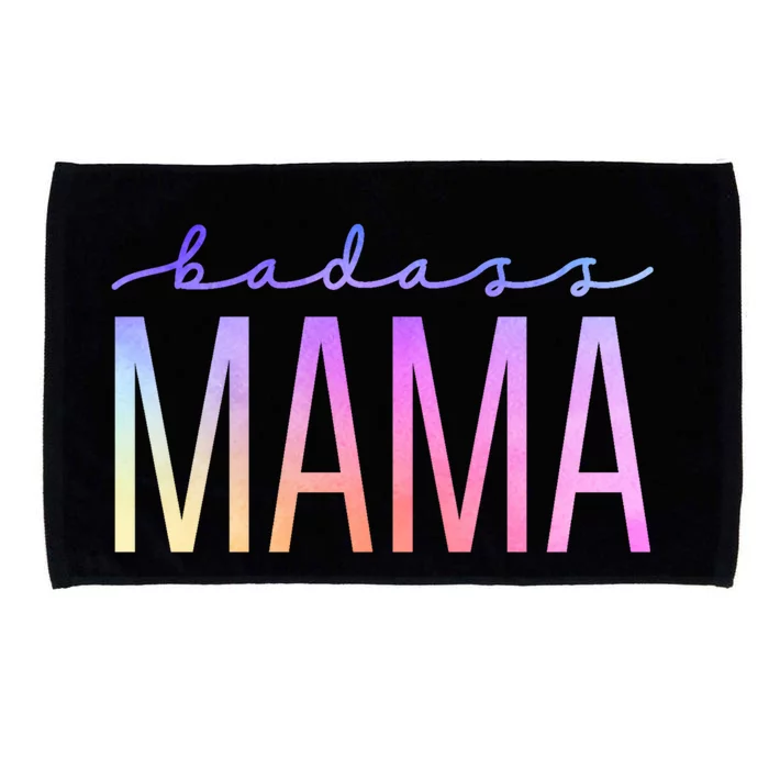 Badass Mom Mama Strong As A Mother Funny Cute Mom Gift Microfiber Hand Towel