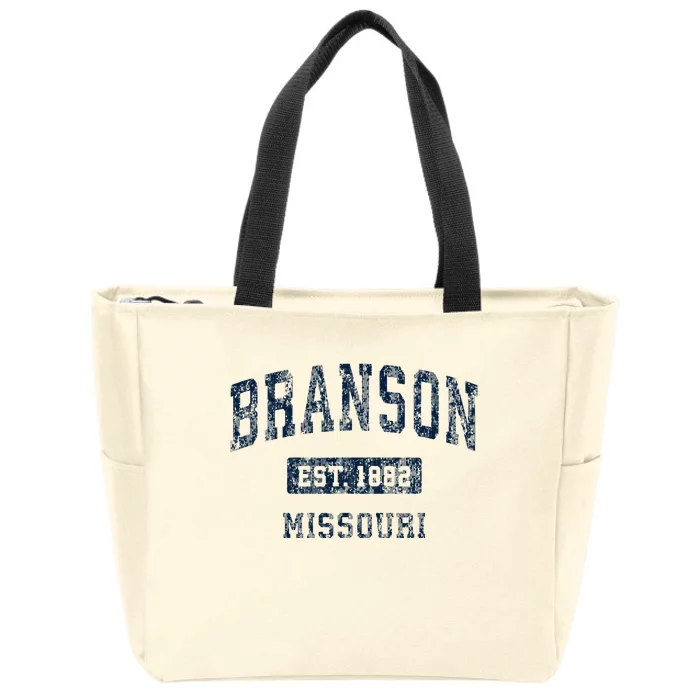 Branson Missouri Mo Vintage Sports Design Zip Tote Bag