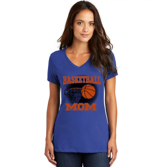 Basketball Mom Meaningful Gift Women's V-Neck T-Shirt