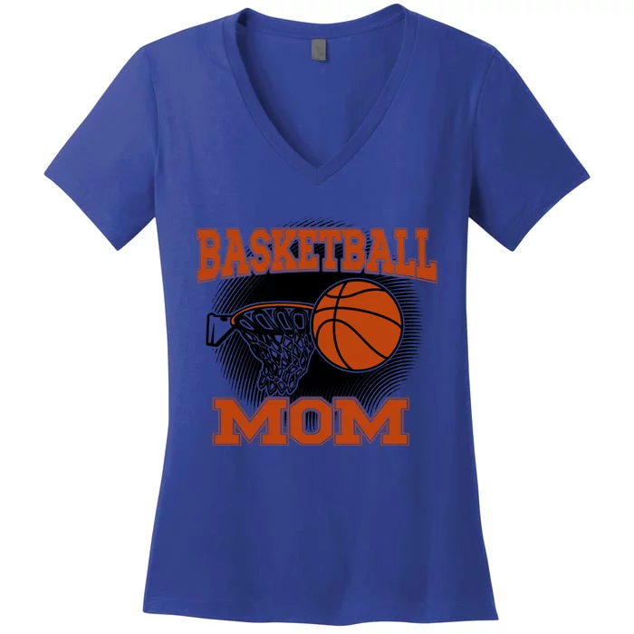 Basketball Mom Meaningful Gift Women's V-Neck T-Shirt