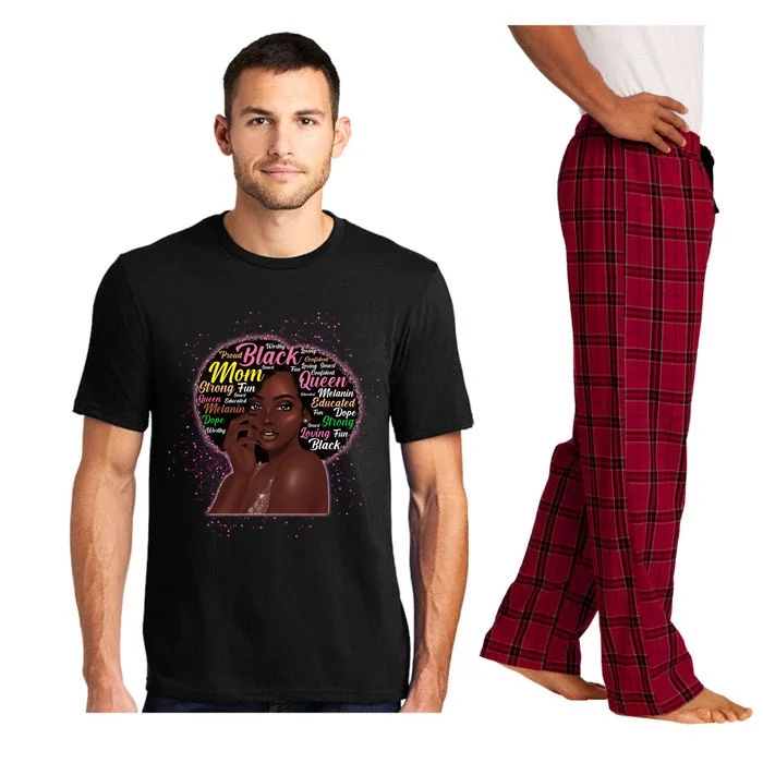 Black Mom Mothers Day African Afro Mom Queen Melanin Gift Pajama Set