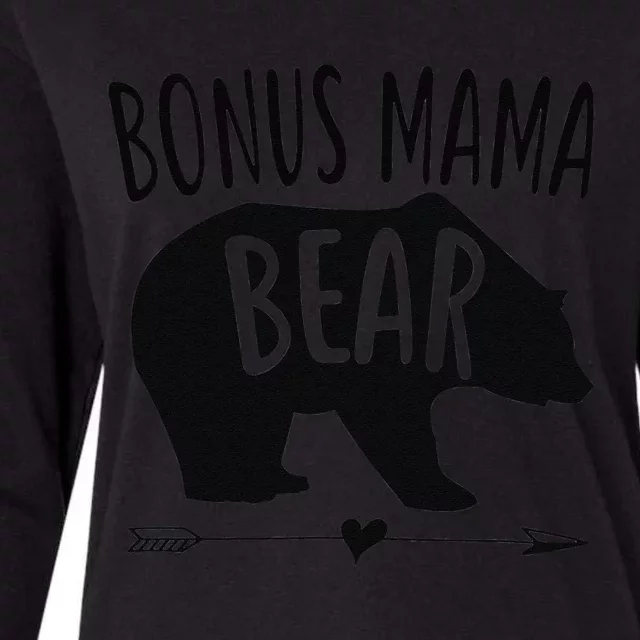 Bonus Mama Mom Bear Stepmom Mother's Day Gift Womens Cotton Relaxed Long Sleeve T-Shirt