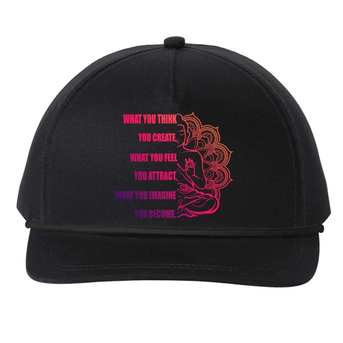 Buddha Meditation Meaningful Gift Law Of Attraction Gift Snapback Five-Panel Rope Hat