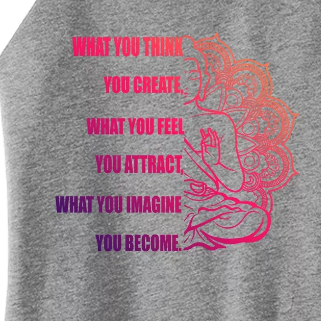 Buddha Meditation Meaningful Gift Law Of Attraction Gift Women’s Perfect Tri Rocker Tank