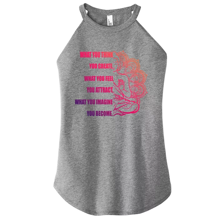 Buddha Meditation Meaningful Gift Law Of Attraction Gift Women’s Perfect Tri Rocker Tank