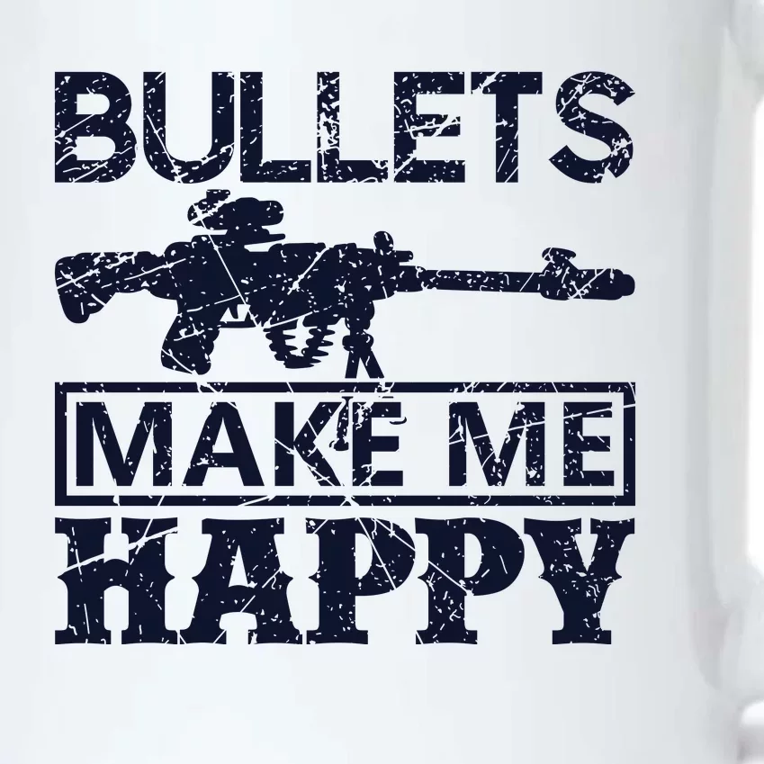 Bullets Make Me Happy Black Color Changing Mug