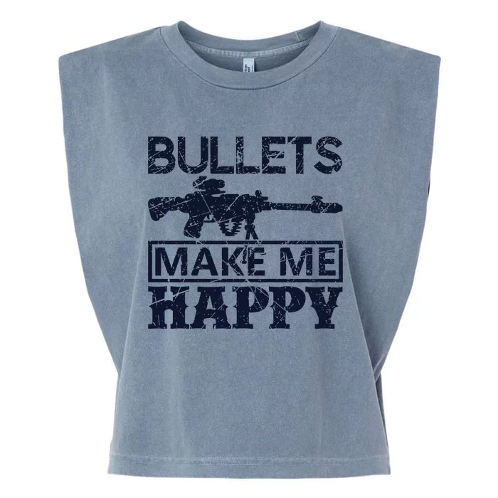 Bullets Make Me Happy Garment-Dyed Women's Muscle Tee