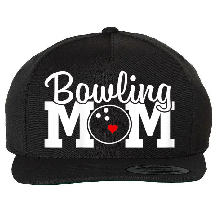 Bowling Mom Mothers Day Birthday Party For Women's Players Wool Snapback Cap