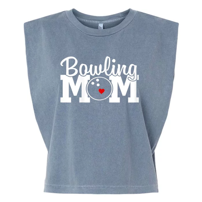 Bowling Mom Mothers Day Birthday Party For Women's Players Garment-Dyed Women's Muscle Tee