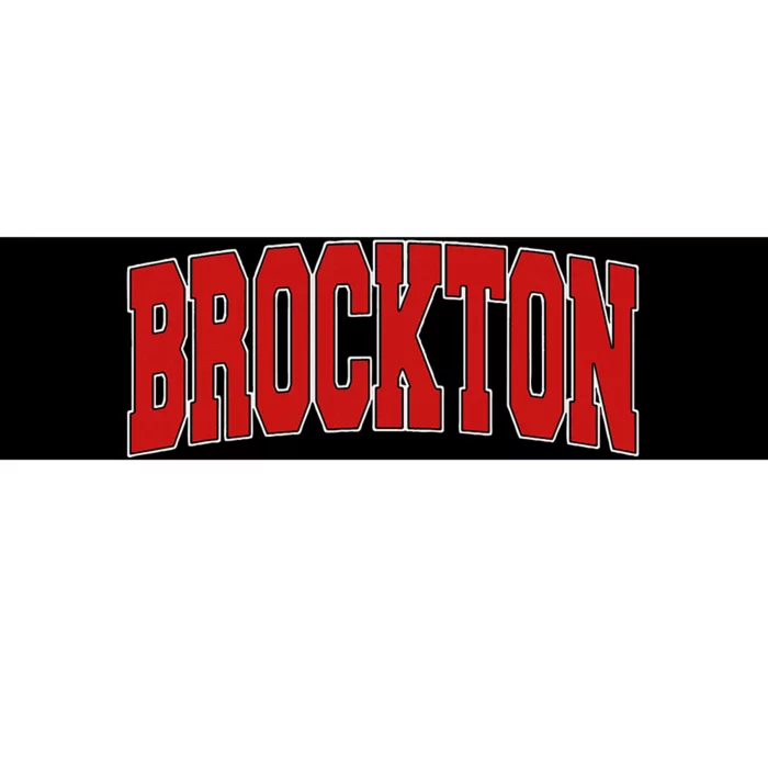 Brockton Ma Massachusetts Varsity Style Usa Vintage Sports Bumper Sticker