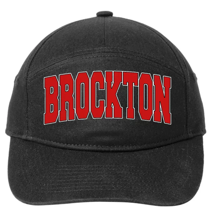 Brockton Ma Massachusetts Varsity Style Usa Vintage Sports 7-Panel Snapback Hat