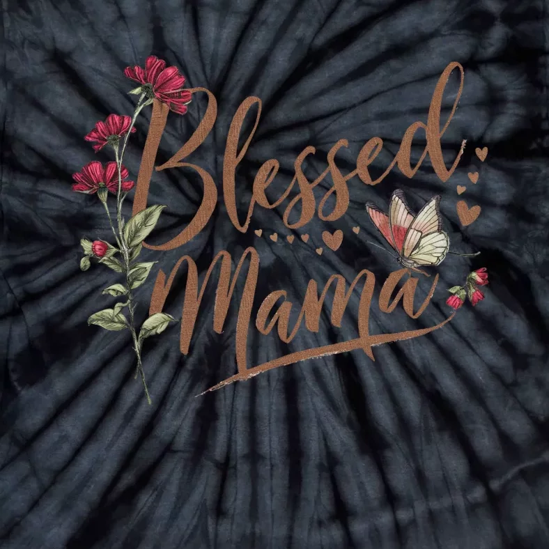 Blessed Mama MotherS Day Graphic Tie-Dye T-Shirt