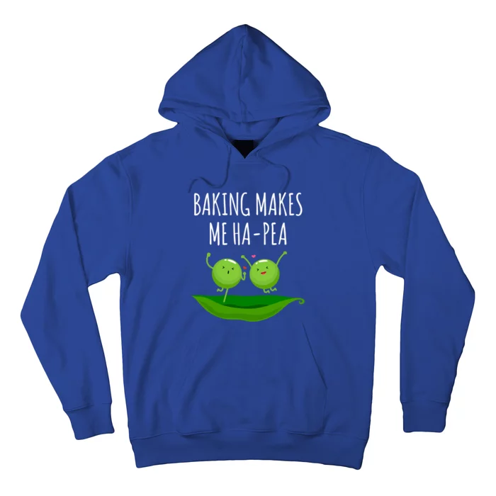 Baking Makes Me Hapea Happy Food Pun Funny Humor Gift Hoodie