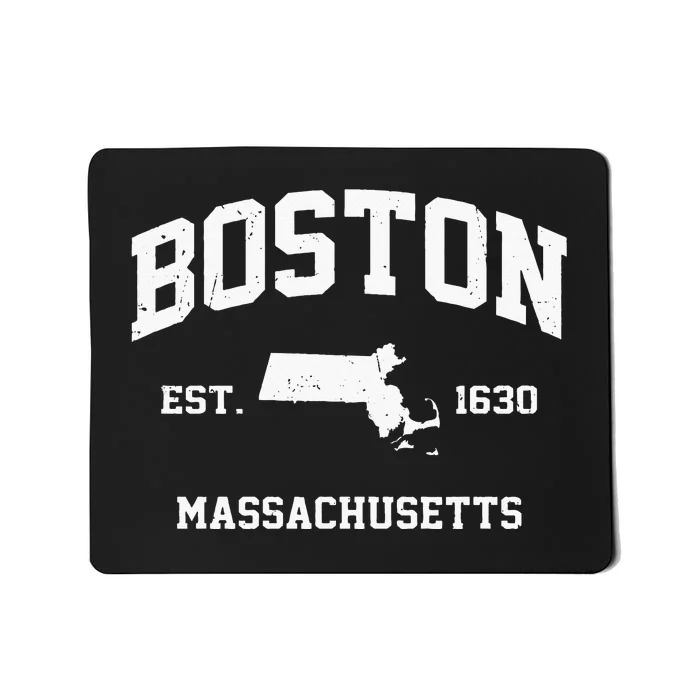 Boston Massachusetts MA Vintage State Athletic Style Mousepad