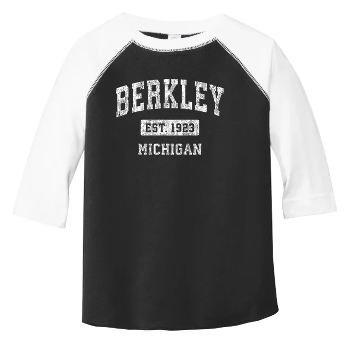 Berkley Michigan Mi Vintage Sports Toddler Fine Jersey T-Shirt