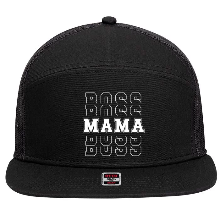 Boss Mama MotherS Day 7 Panel Mesh Trucker Snapback Hat