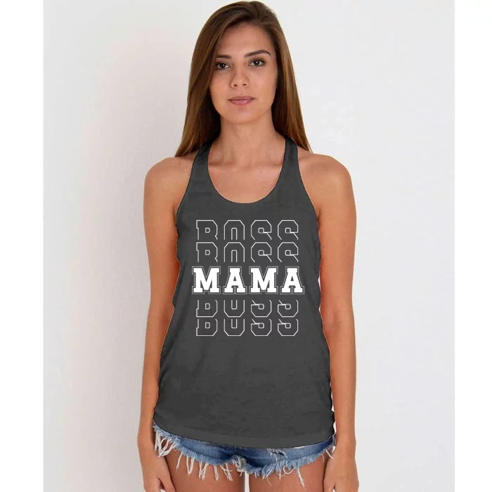 Boss Mama MotherS Day Women's Knotted Racerback Tank