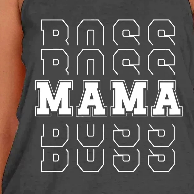 Boss Mama MotherS Day Women's Knotted Racerback Tank