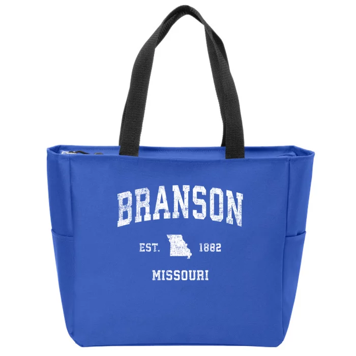 Branson Missouri Mo Vintage Sports Zip Tote Bag