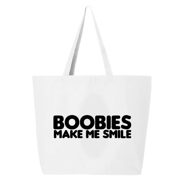 Boobies Make Me Smile Adult Humor Funny Gift 25L Jumbo Tote