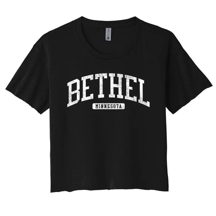 Bethel Minnesota Mn Js03 College University Style Women's Crop Top Tee