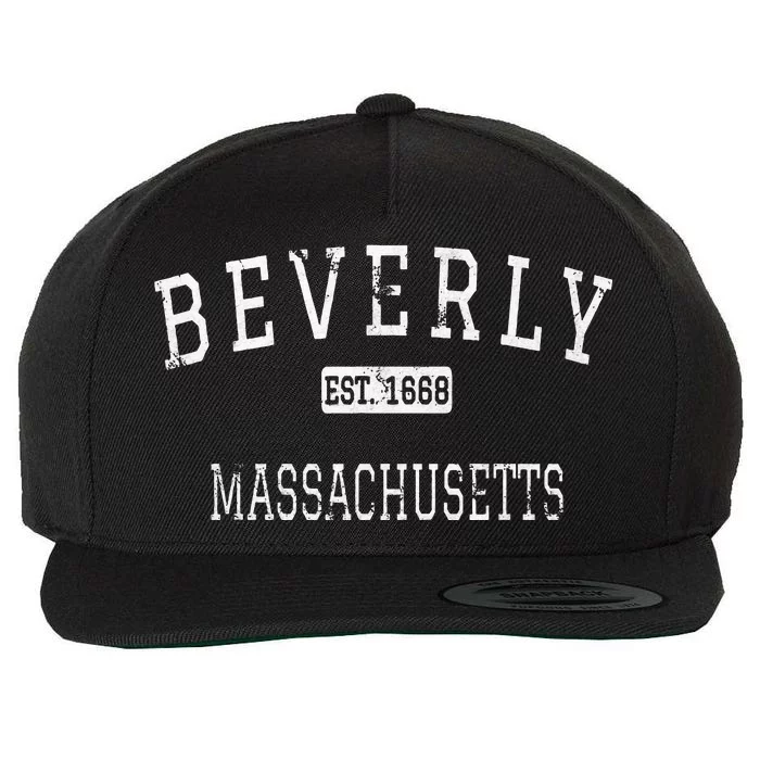 Beverly Massachusetts MA Vintage Wool Snapback Cap