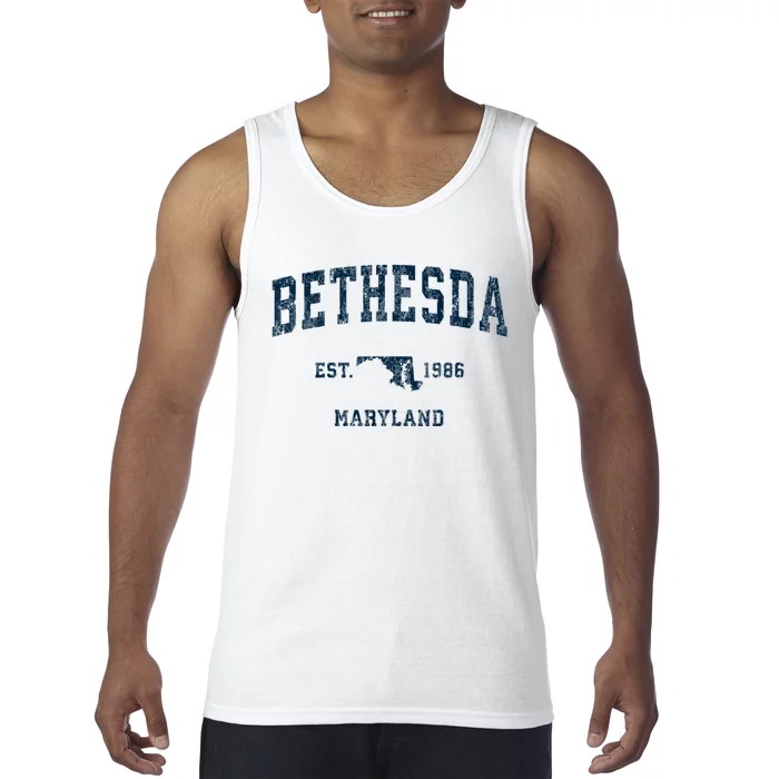 Bethesda Maryland Md Vintage Sports Tank Top