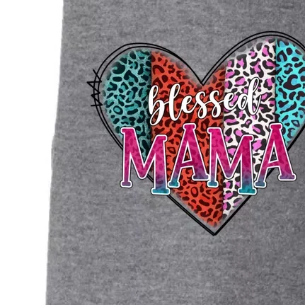 Blessed Mama Modern Hippie Style Mothers Day Gift Doggie 3-End Fleece Hoodie