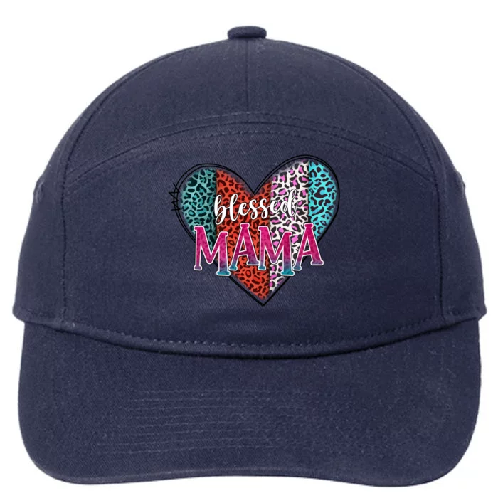 Blessed Mama Modern Hippie Style Mothers Day Gift 7-Panel Snapback Hat