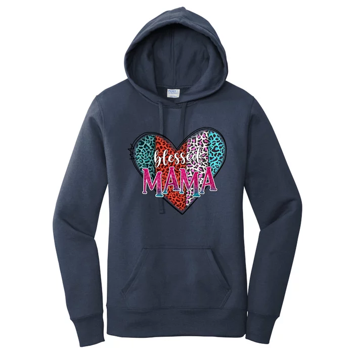 Blessed Mama Modern Hippie Style Mothers Day Gift Women's Pullover Hoodie