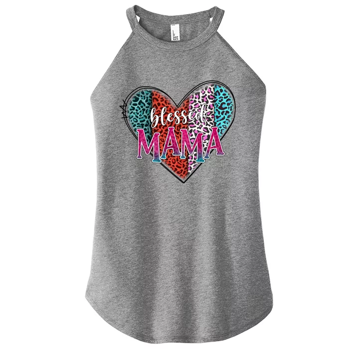 Blessed Mama Modern Hippie Style Mothers Day Gift Women’s Perfect Tri Rocker Tank