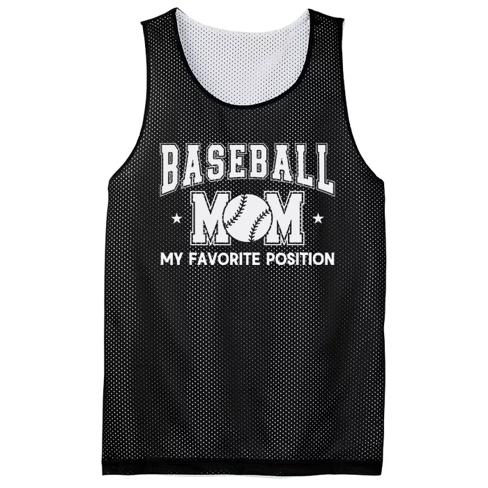 Baseball Mom My Favorite Position Game Day Mesh Reversible Basketball Jersey Tank