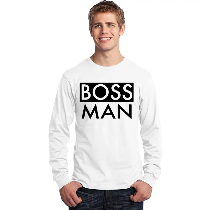 Boss Man Matching Family Couple Portrait Husband Dad Tall Long Sleeve T-Shirt