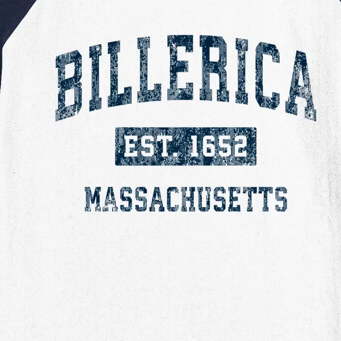 Billerica Massachusetts Ma Vintage Sports Design Baseball Sleeve Shirt