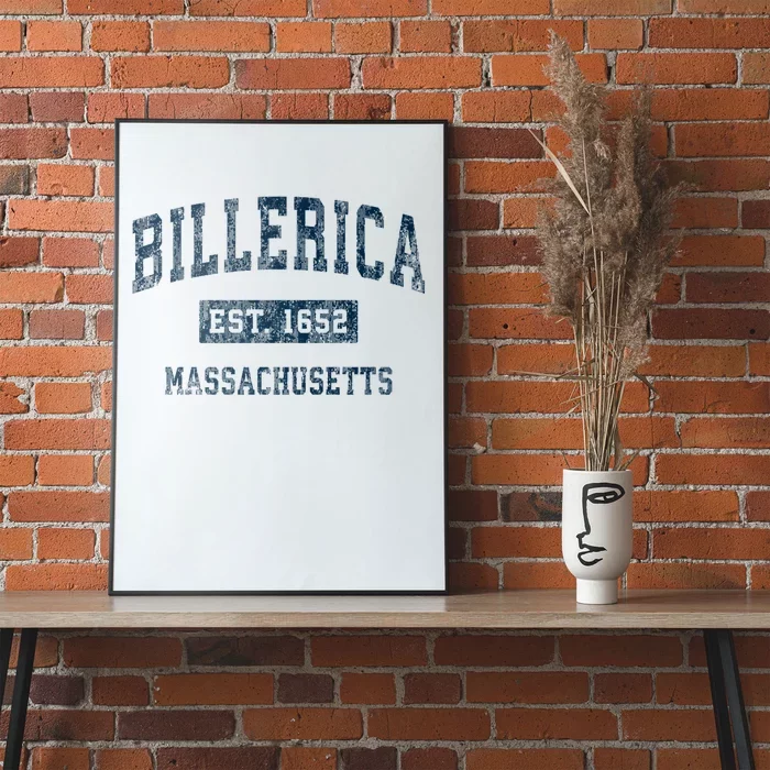 Billerica Massachusetts Ma Vintage Sports Design Poster