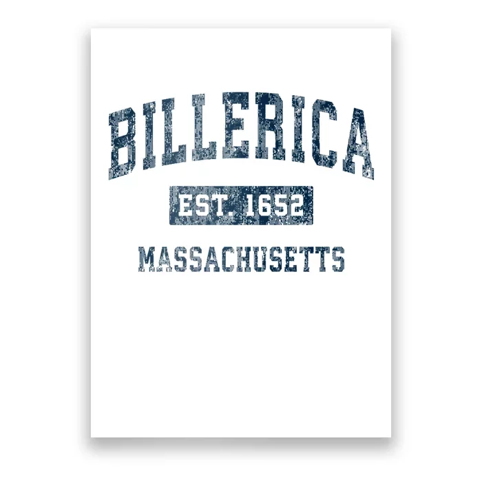 Billerica Massachusetts Ma Vintage Sports Design Poster