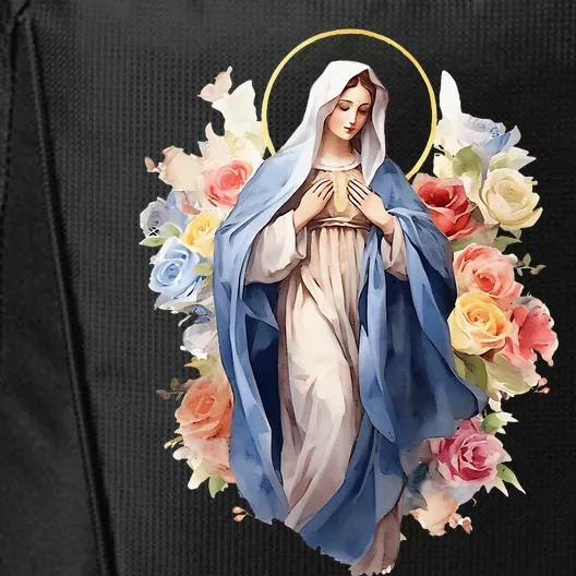 Blessed Mother Mary Mother Of Jesus Roses Our Lady Catholic City Backpack