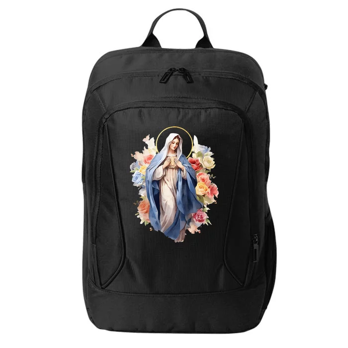 Blessed Mother Mary Mother Of Jesus Roses Our Lady Catholic City Backpack