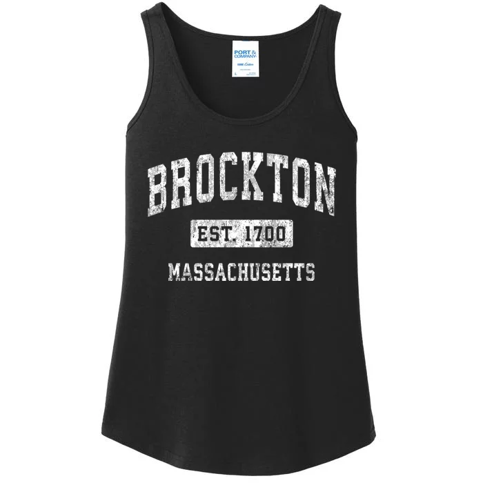 Brockton Massachusetts Ma Vintage Established Sports Ladies Essential Tank