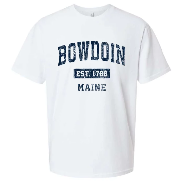 Bowdoin Maine Me Vintage Sports Established Sueded Cloud Jersey T-Shirt