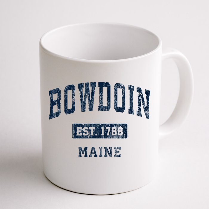 Bowdoin Maine Me Vintage Sports Established Front & Back Coffee Mug